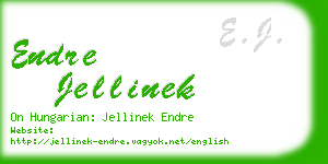 endre jellinek business card